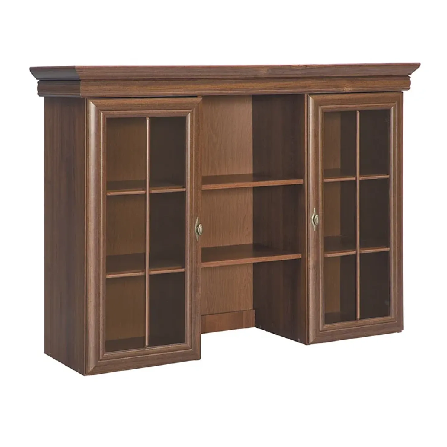 Garnero Arredamenti Credenza alta 128x195h cm con vetrina arte povera quercia Kelly Noce