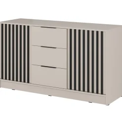 Garnero Arredamenti Credenza moderna 155x86h cm 2 ante 3 cassetti cashmere Miller Beige Sale