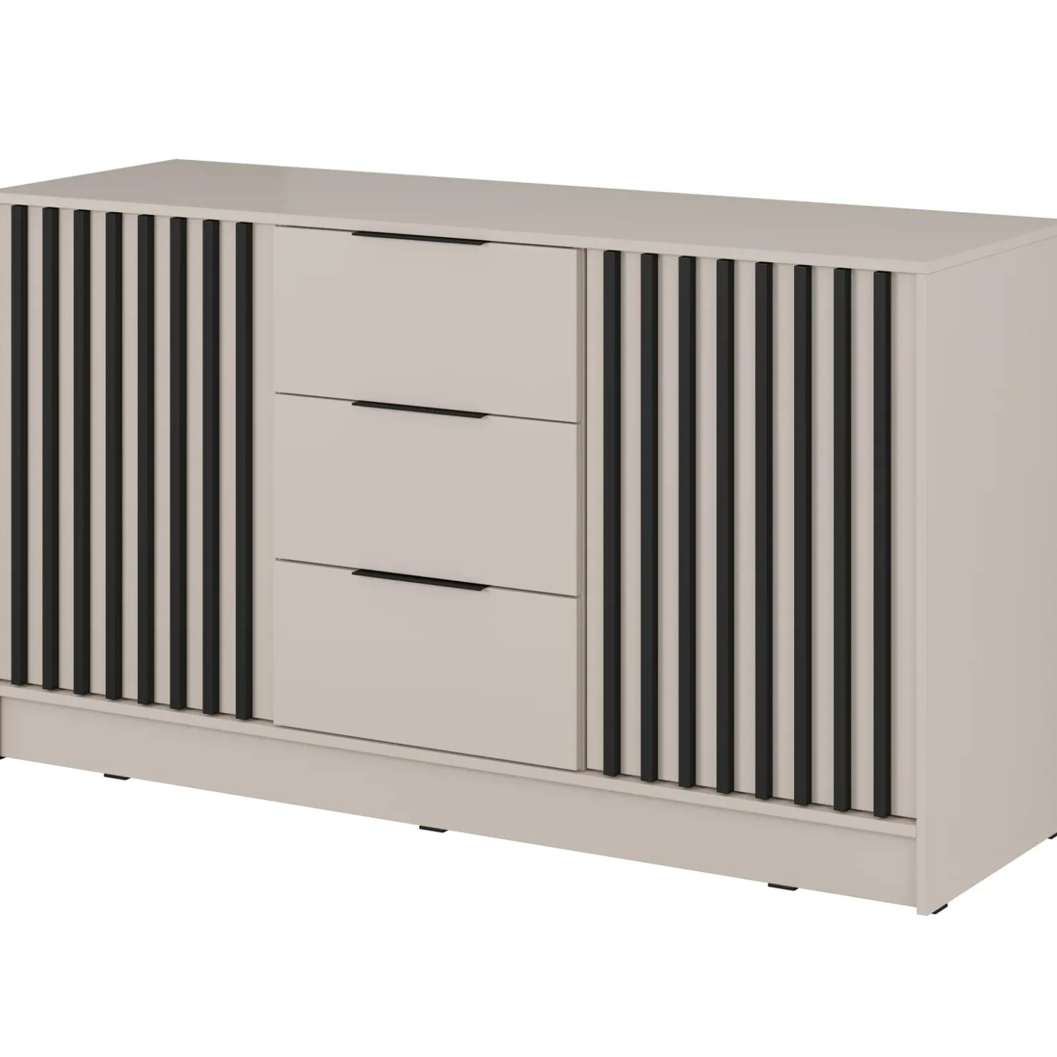 Garnero Arredamenti Credenza moderna 155x86h cm 2 ante 3 cassetti cashmere Miller Beige Sale