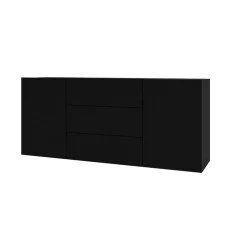 Garnero Arredamenti Credenza sospesa 140x63h cm moderna nero Fusion Nero Opaco Discount