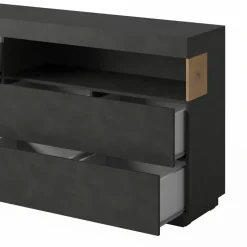 Garnero Arredamenti Credenza 169x85h cm 1 anta 3 cassetti antracite rovere Bahama Antracite - Rovere Rustico Sale