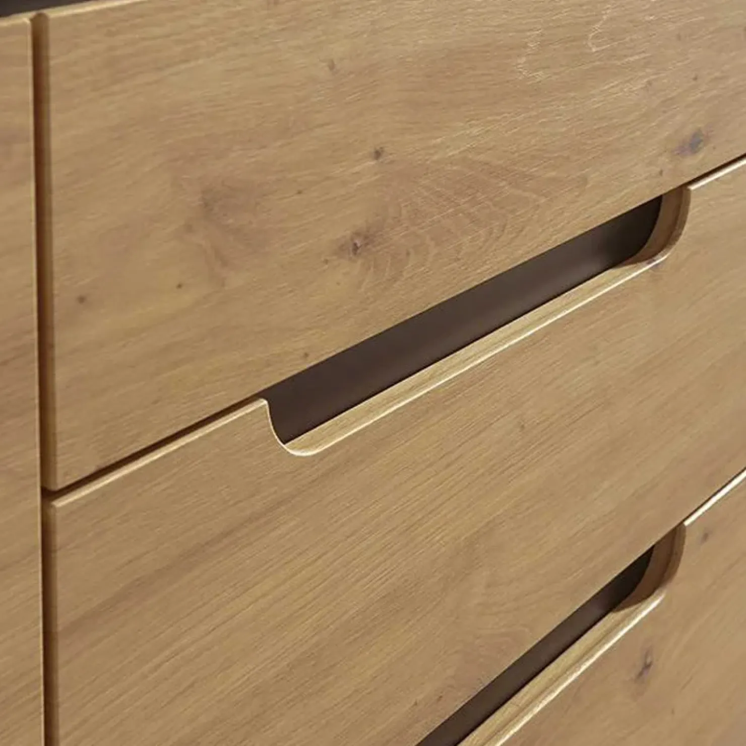 Garnero Arredamenti Credenza 107x83h cm 1 anta 3 cassetti moderna rovere Alimena Gihome® Outlet