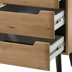 Garnero Arredamenti Credenza 107x83h cm 1 anta 3 cassetti moderna rovere Alimena Gihome® Outlet