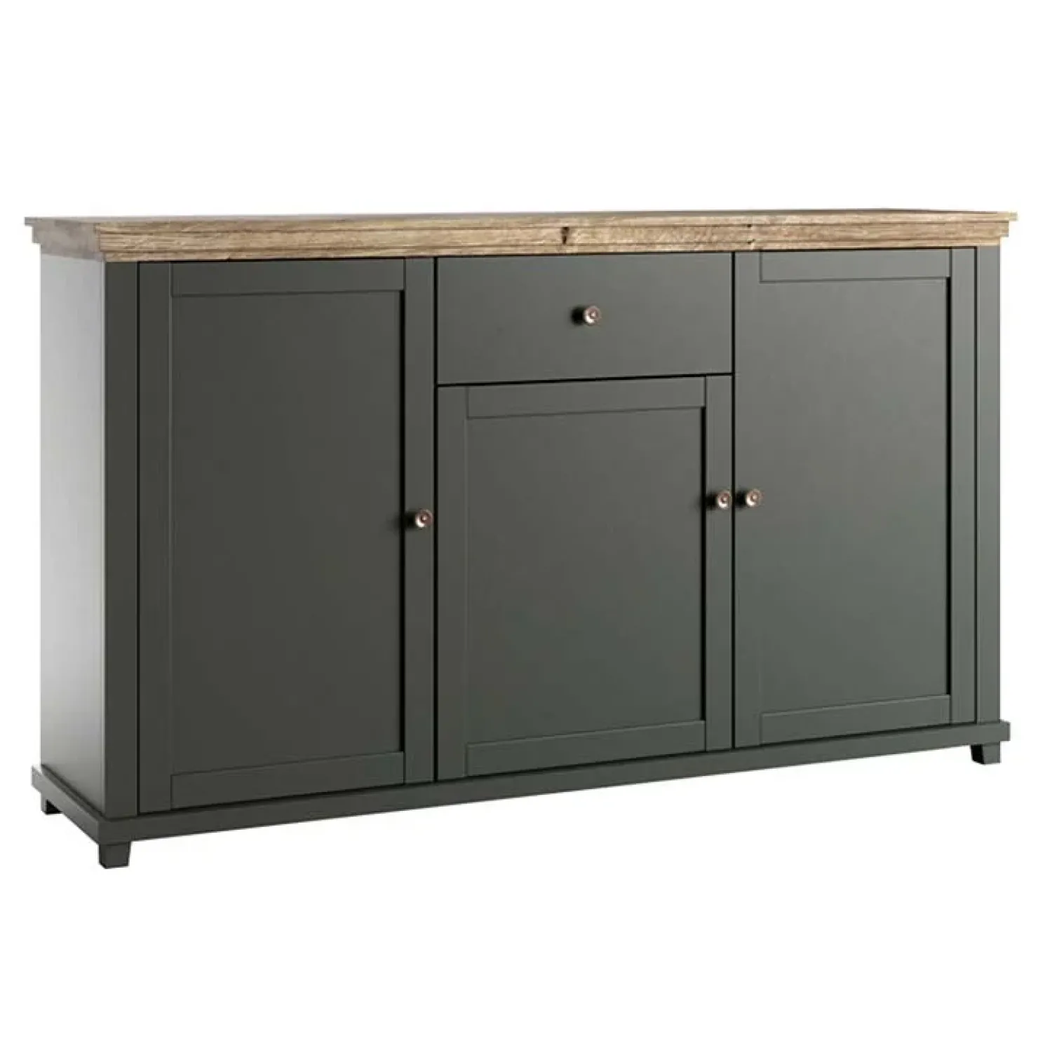 Garnero Arredamenti Credenza 160x93h cm 3 ante 1 cassetto moderna quercia Texel Verde