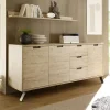 Garnero Arredamenti Credenza 206x86h cm 3 ante 3 cassetti moderna sherwood oak Juvena Online