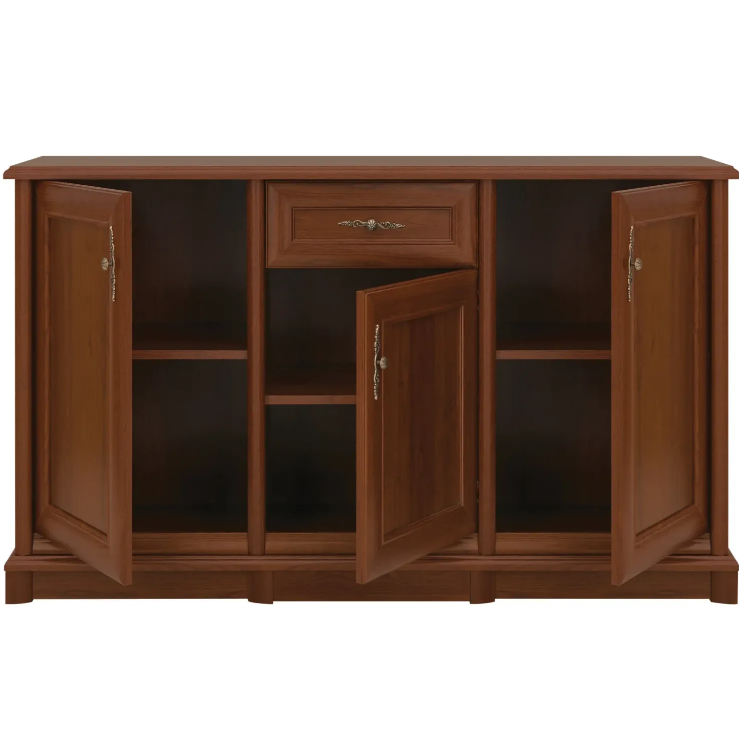 Garnero Arredamenti Credenza 153x90h cm 3 ante 1 cassetto arte povera noce Toscana Online