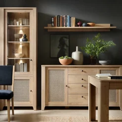 Garnero Arredamenti Credenza 164x91h cm 2 ante 4 cassetti moderna rovere naturale Astoria Sale