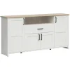 Garnero Arredamenti Credenza 194x99h cm 4 ante 1 cassetto scandinava bianco frassinato rovere Lars Best