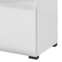 Garnero Arredamenti Credenza 180x103h cm 2 ante 3 cassetti con vetrinetta moderna bianco opaco e lucido Maiorca Bianco Lucido Discount
