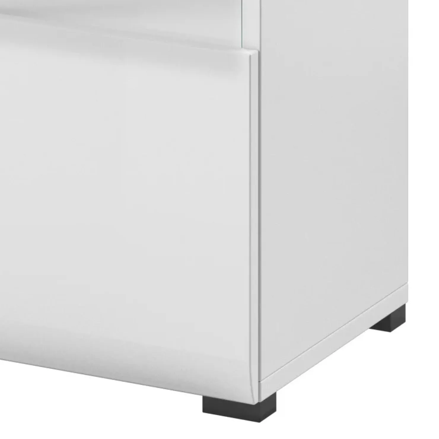 Garnero Arredamenti Credenza 180x103h cm 2 ante 3 cassetti con vetrinetta moderna bianco opaco e lucido Maiorca Bianco Lucido Discount