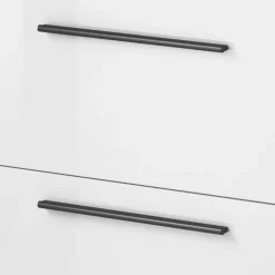 Garnero Arredamenti Credenza 180x103h cm 2 ante 3 cassetti con vetrinetta moderna bianco opaco e lucido Maiorca Bianco Lucido Discount