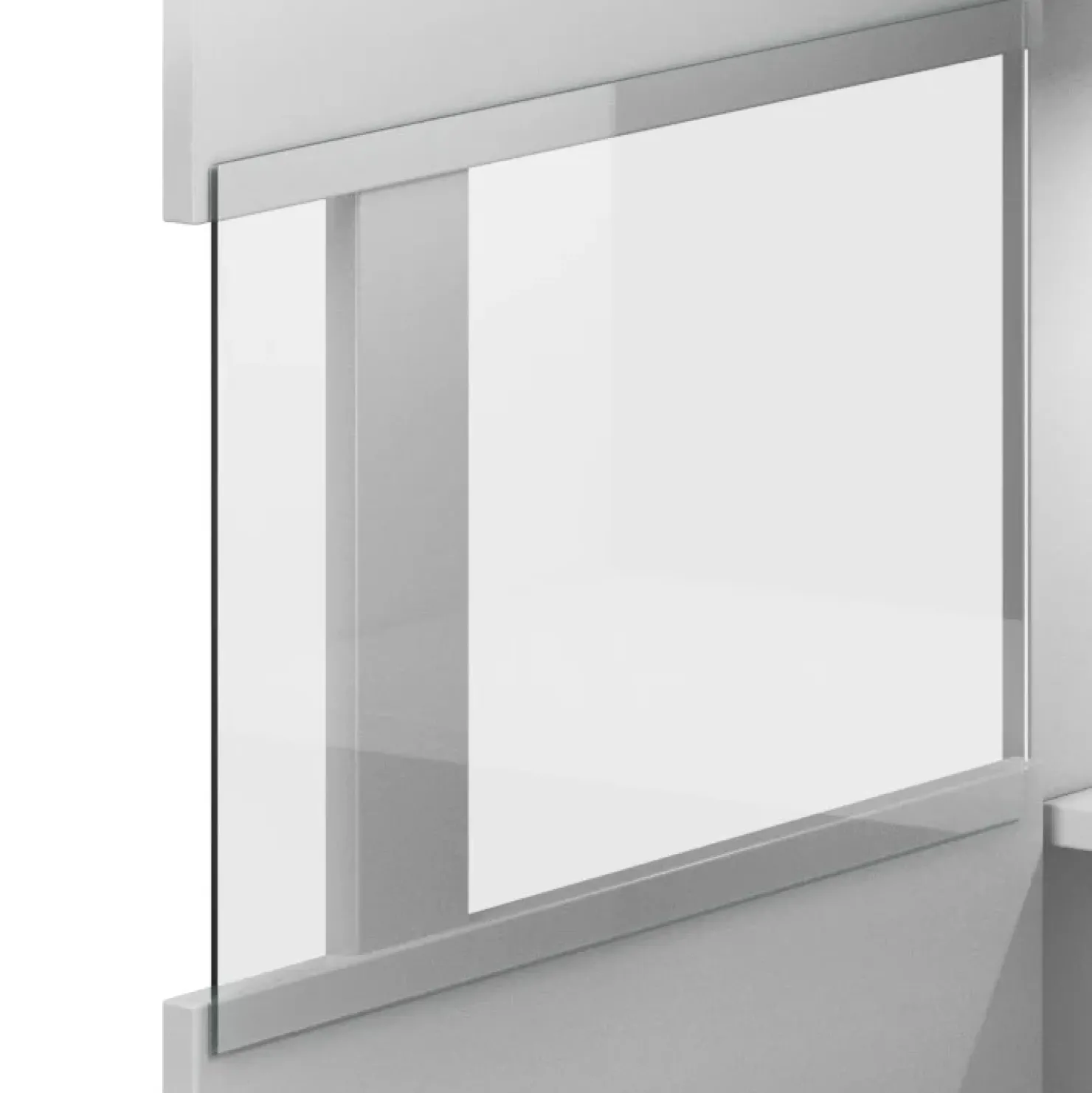 Garnero Arredamenti Credenza 180x103h cm 2 ante 3 cassetti con vetrinetta moderna bianco opaco e lucido Maiorca Bianco Lucido Discount