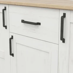 Garnero Arredamenti Credenza 148x99h cm 3 ante 1 cassetto scandinava bianco frassinato rovere Lars