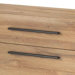 Garnero Arredamenti Credenza 180x86h cm 2 ante 3 cassetti moderna rovere nero Maiorca Discount