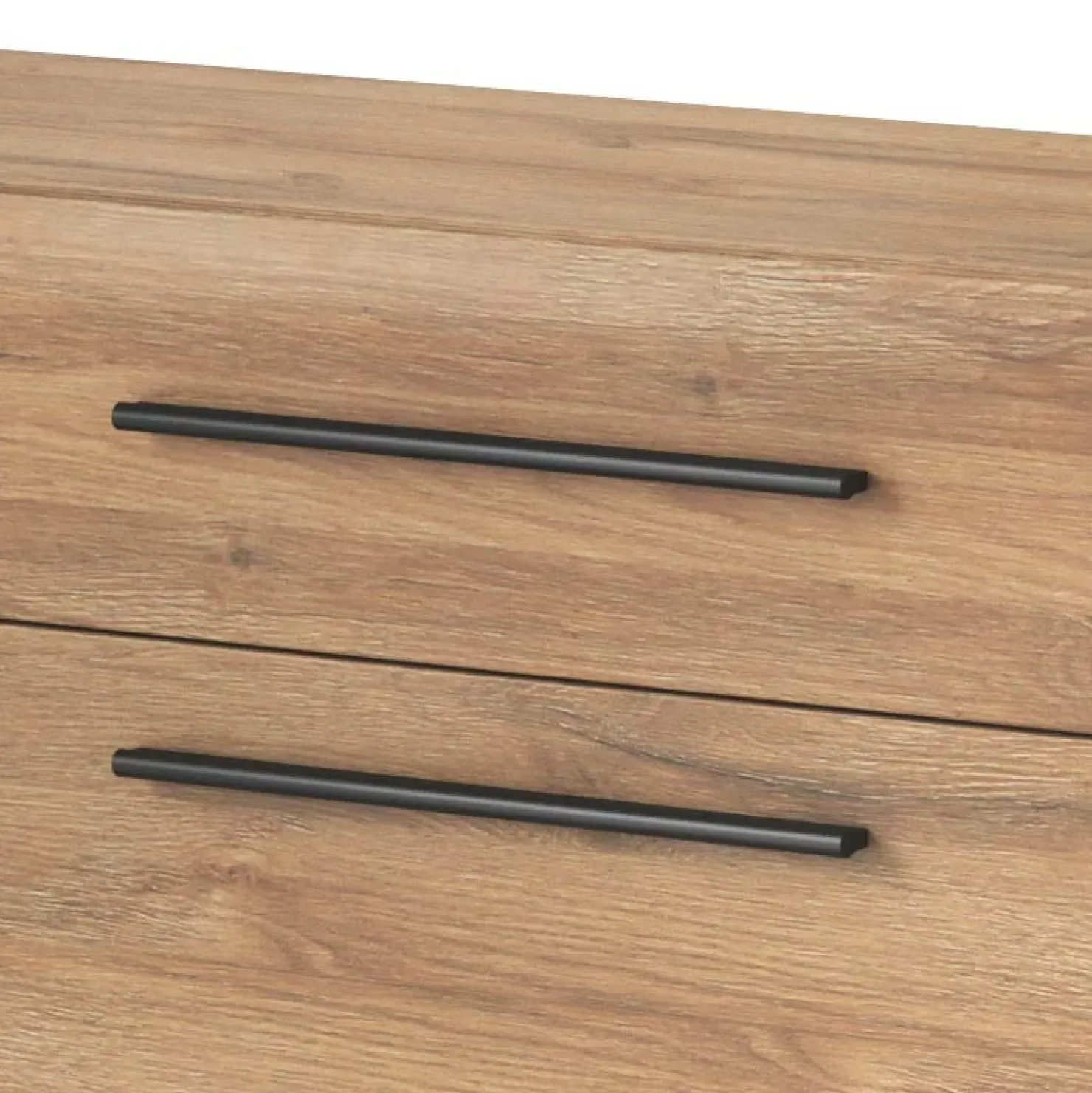 Garnero Arredamenti Credenza 180x86h cm 2 ante 3 cassetti moderna rovere nero Maiorca Discount