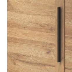 Garnero Arredamenti Credenza 180x86h cm 2 ante 3 cassetti moderna rovere nero Maiorca Discount