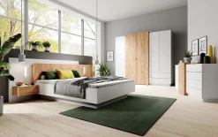 Garnero Arredamenti Credenza 160x94h cm 2 ante 4 cassetti moderna quercia bianco opaco James Online