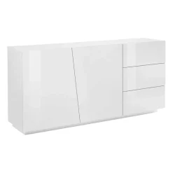 Garnero Arredamenti Credenza 180x86h cm 2 ante 3 cassetti Candia Gihome® Bianco Lucido Online