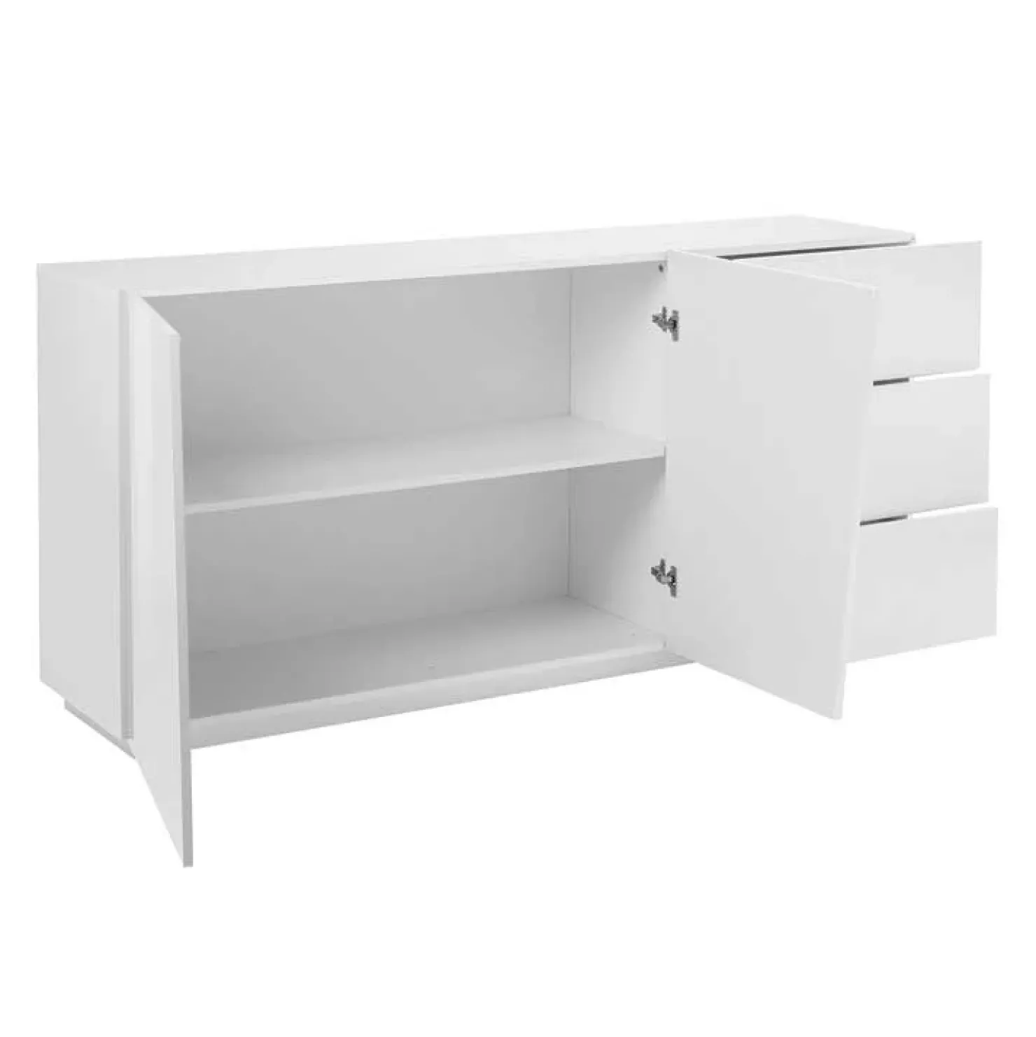Garnero Arredamenti Credenza 180x86h cm 2 ante 3 cassetti Candia Gihome® Bianco Lucido Online