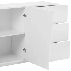Garnero Arredamenti Credenza 180x86h cm 2 ante 3 cassetti Candia Gihome® Bianco Lucido Online