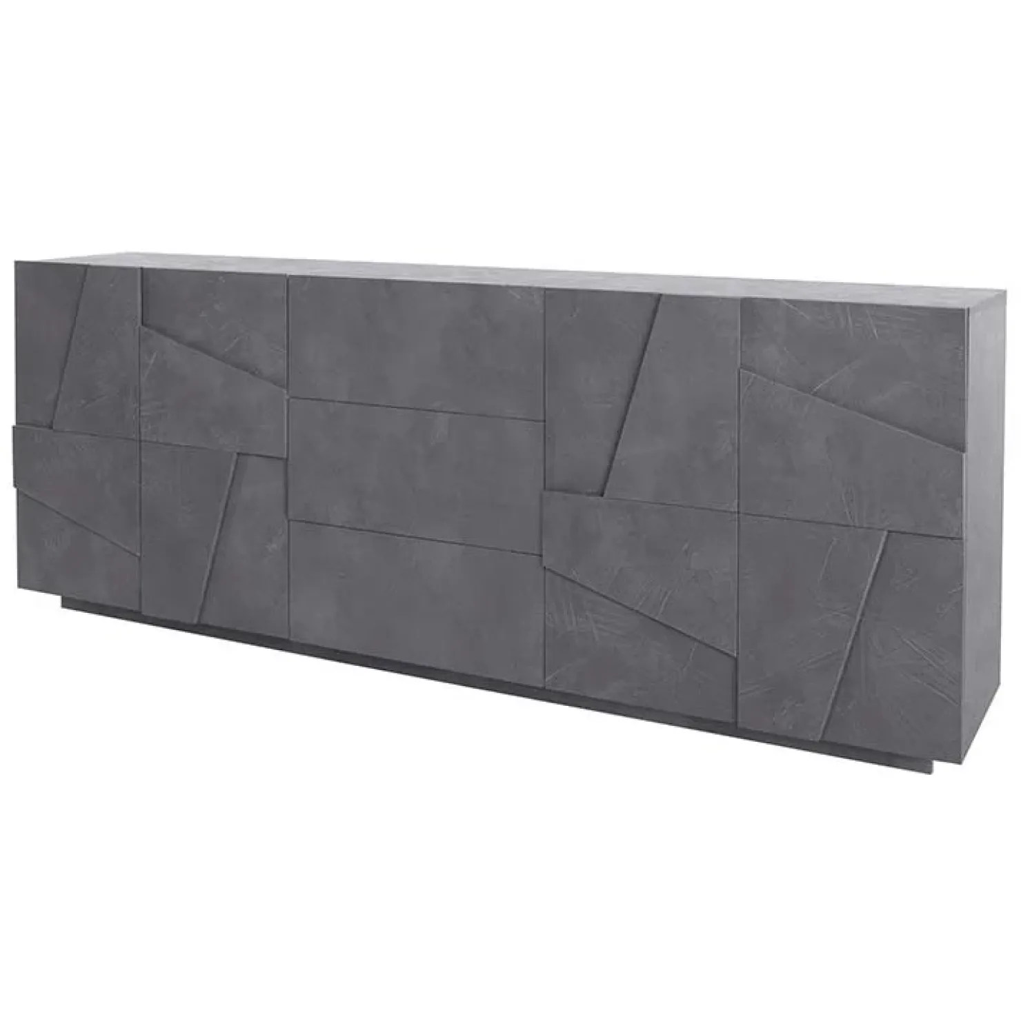 Garnero Arredamenti Credenza 224x86h cm 4 ante 3 cassetti moderna Zenzero Gihome® Ossido Best