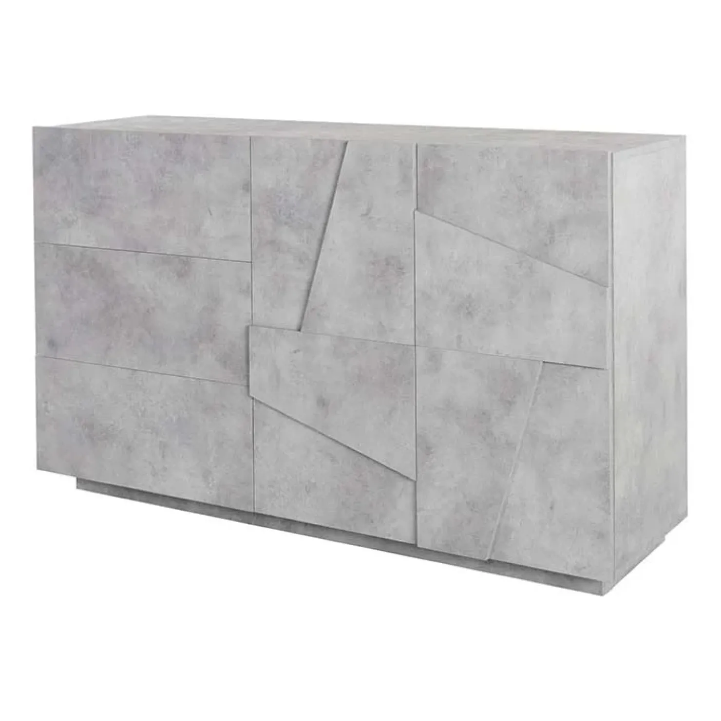 Garnero Arredamenti Credenza 143x86h cm 2 ante 3 cassetti moderna Zenzero Gihome® Cemento Sale