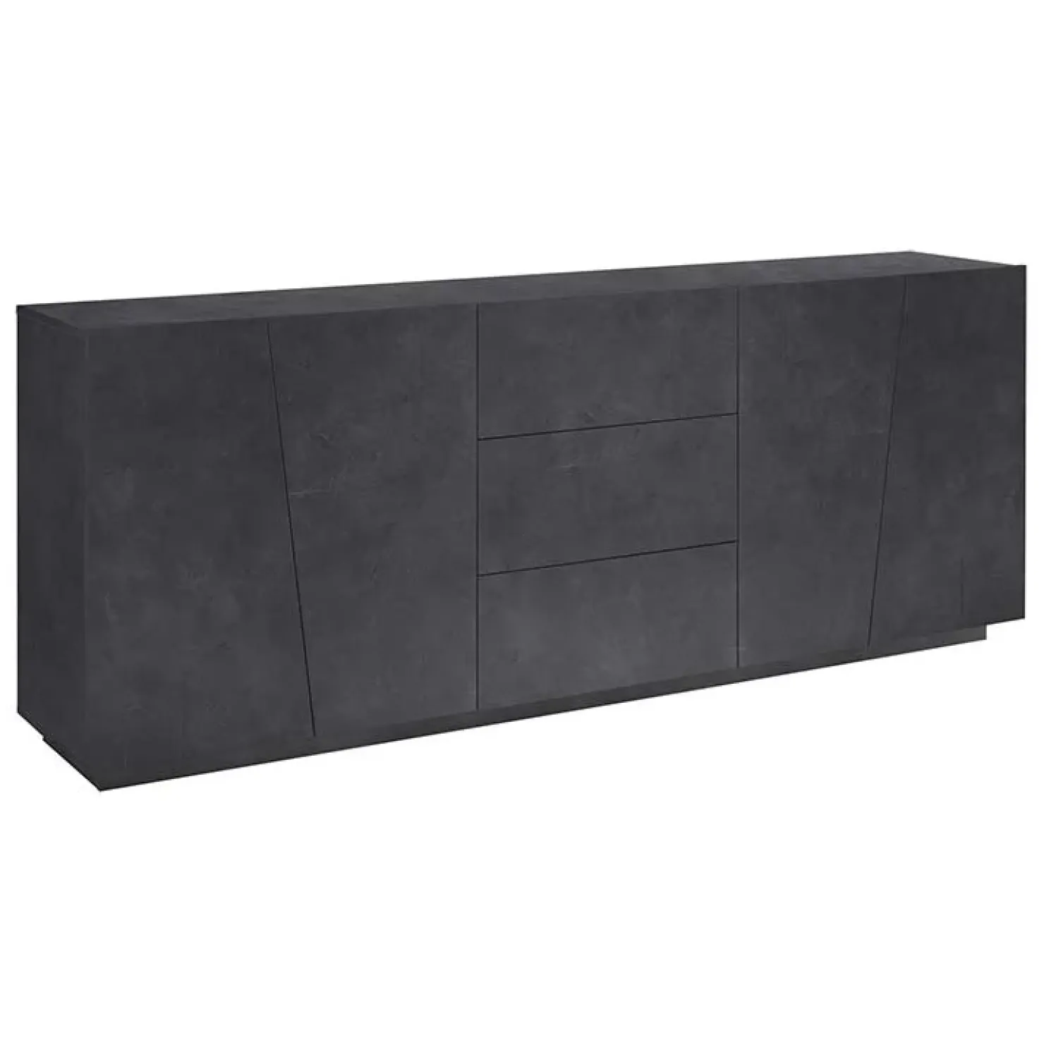 Garnero Arredamenti Credenza 220x86h cm 4 ante 3 cassetti moderna Candia Gihome® Ossido Hot