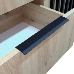 Garnero Arredamenti Credenza 155x86h cm 2 ante 3 cassetti soggiorno quercia nero Miller Rovere Rustico Best