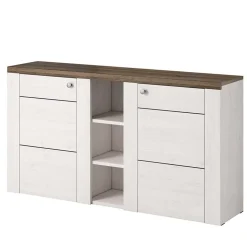 Garnero Arredamenti Credenza 155x85h cm 2 ante moderna  pino bianco rovere Paloma 2 New