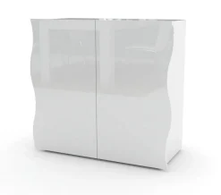 Garnero Arredamenti Credenza 90x81h cm 2 ante moderna bianco lucido Sea Gihome® Outlet