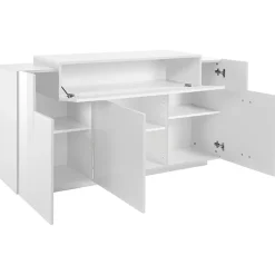 Garnero Arredamenti Credenza 160x86h cm 3 ante moderna Milos Gihome® Bianco Lucido Outlet