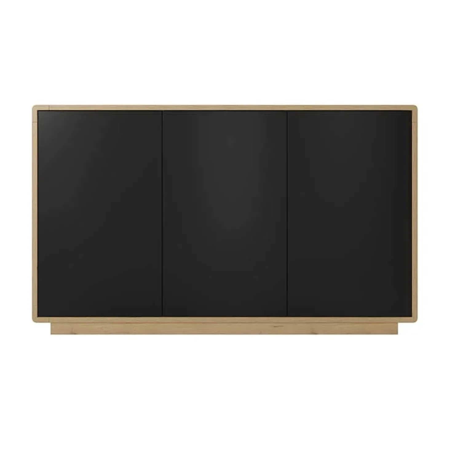 Garnero Arredamenti Credenza 160x75h cm 3 ante moderna nero opaco rovere Esmond Discount