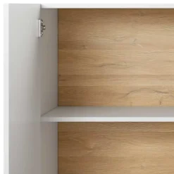 Garnero Arredamenti Credenza 138x91h cm 3 ante moderna soggiorno bianco rovere Noa Gihome® Hot