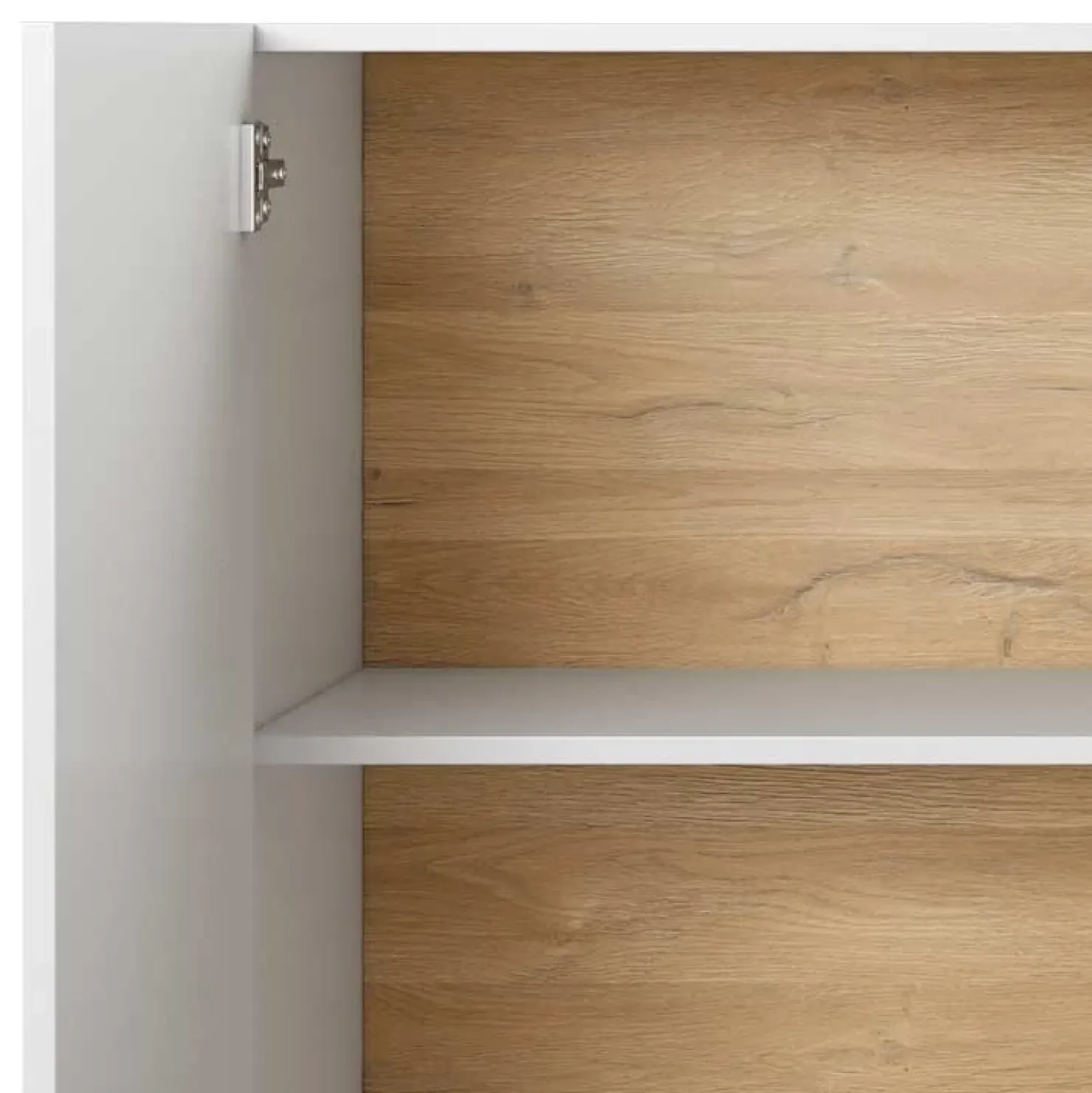 Garnero Arredamenti Credenza 138x91h cm 3 ante moderna soggiorno bianco rovere Noa Gihome® Hot