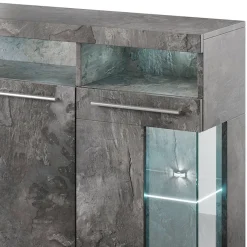 Garnero Arredamenti Credenza 182x92h cm 4 ante moderna ossido Frisk Clearance