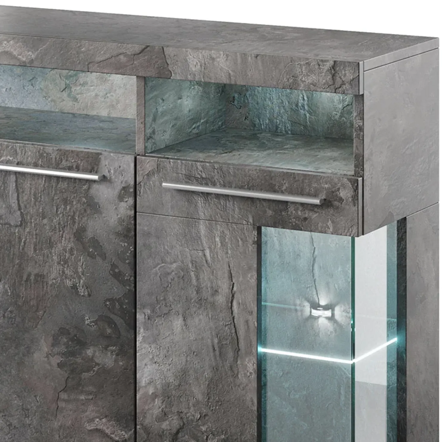 Garnero Arredamenti Credenza 182x92h cm 4 ante moderna ossido Frisk Clearance