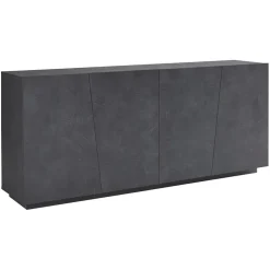 Garnero Arredamenti Credenza 200x86h cm 4 ante moderna Candia Gihome® Ossido Discount