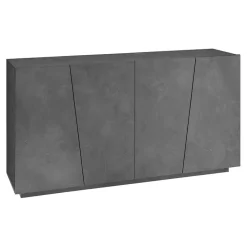 Garnero Arredamenti Credenza 159x86h cm 4 ante moderna Candia Gihome® Ossido Clearance