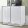 Garnero Arredamenti Credenza 92x79h cm 2 ante moderna soggiorno bianco lucido Spirit Hot