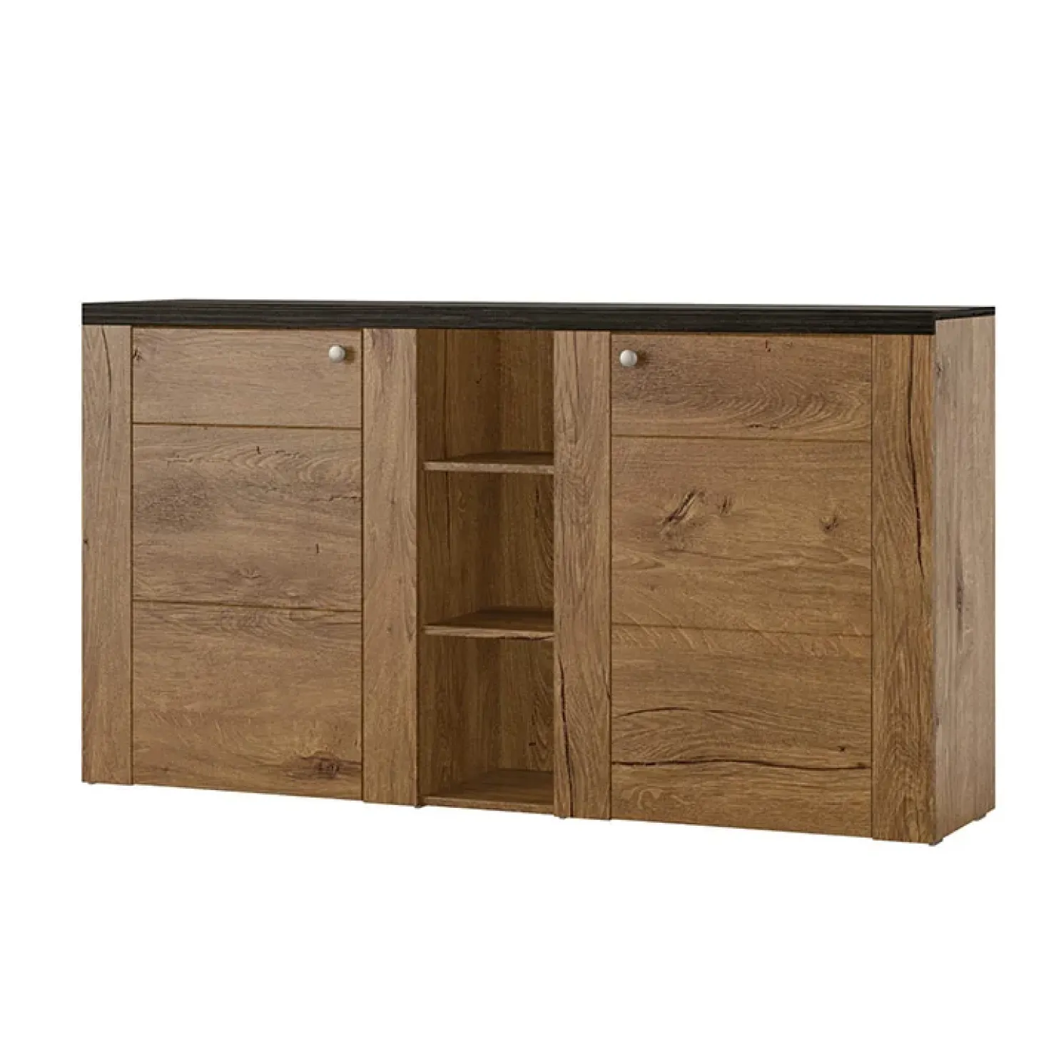 Garnero Arredamenti Credenza 155x85h cm 2 ante moderna quercia rovere grigio Paloma 2 Online