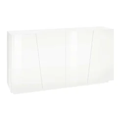Garnero Arredamenti Credenza 159x86h cm 4 ante moderna Candia Gihome® Bianco Lucido Sale