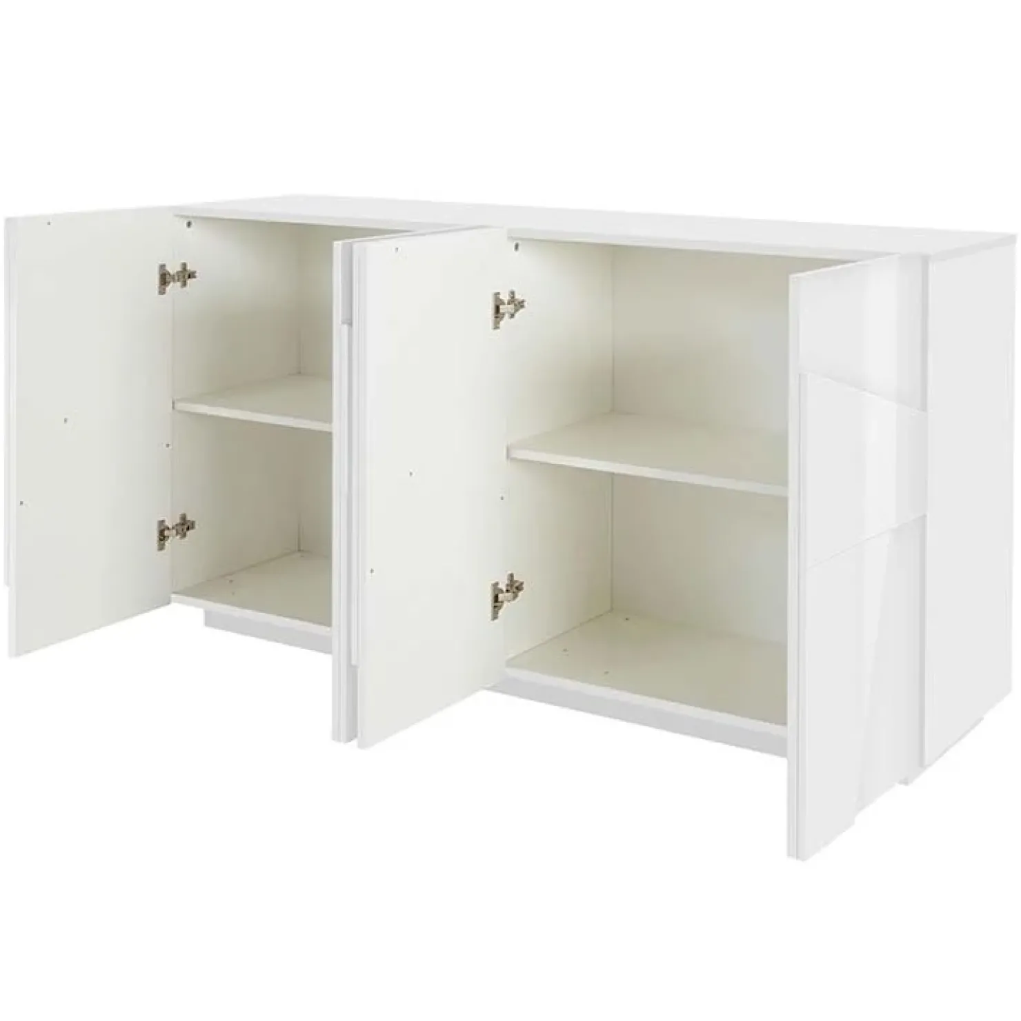 Garnero Arredamenti Credenza 163x86h cm 4 ante moderna Zenzero Gihome® Bianco Lucido Sale