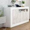 Garnero Arredamenti Credenza 144x87h cm 3 ante moderna soggiorno bianco artico Atene Hot