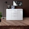 Garnero Arredamenti Credenza 120x80h cm 3 cassetti 2 ante bianco lucido Chanel Gihome®