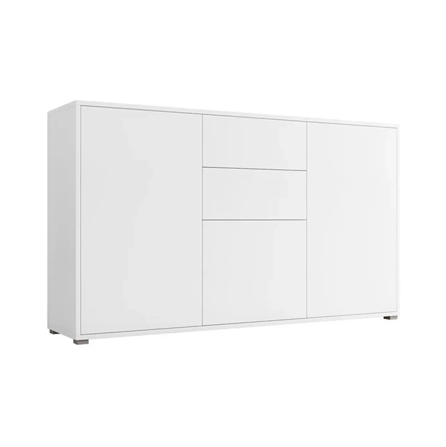 Garnero Arredamenti Credenza 141x93h cm 2 cassetti 3 ante moderna bianco Eindhoven New