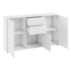 Garnero Arredamenti Credenza 141x93h cm 2 cassetti 3 ante moderna bianco Eindhoven New