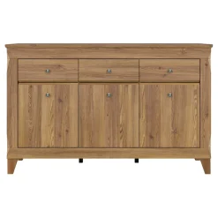 Garnero Arredamenti Credenza 156x98h cm 3 cassetti 3 ante rovere scuro Lucca Clearance