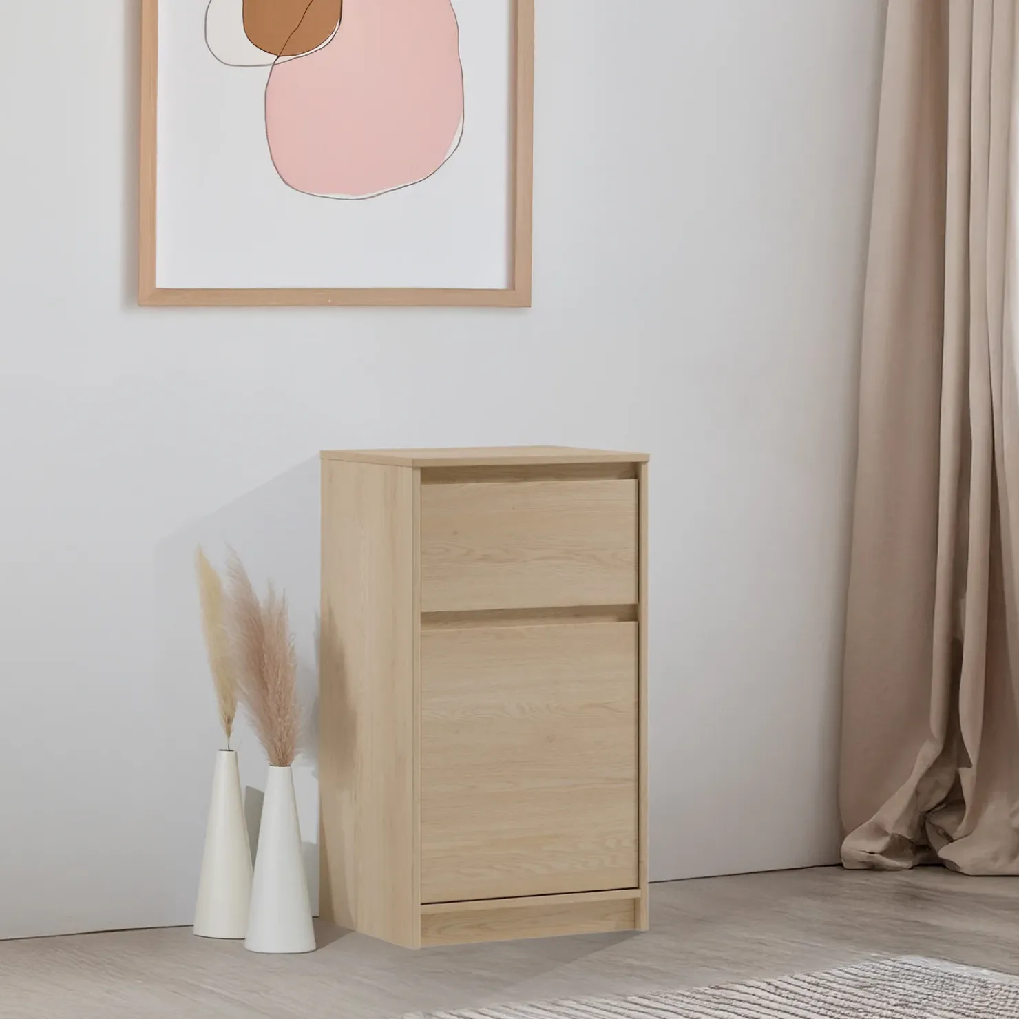 Garnero Arredamenti Credenza 47x87h cm 1 cassetto soggiorno rovere Funny Best