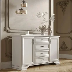 Garnero Arredamenti Credenza 155x90h cm arte povera bianco Angela Outlet