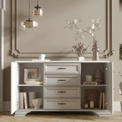 Garnero Arredamenti Credenza 155x90h cm arte povera bianco Angela Outlet